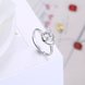 Wholesale Fashion Personality rings from China OL Woman Party Wedding Gift Simple White AAA Zircon S925 Sterling Silver resizable Ring  TGSLR171 3 small
