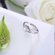 Wholesale New Style Fashion Personality jewelry OL Woman Party Wedding Gift Simple White AAA Zircon S925 Sterling Silver resizable Ring  TGSLR172 2 small