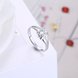 Wholesale New Style Fashion Personality jewelry OL Woman Party Wedding Gift Simple White AAA Zircon S925 Sterling Silver resizable Ring  TGSLR172 3 small