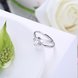 Wholesale Personality Fashion jewelry from China OL Woman Party Wedding Gift Simple White AAA Zircon S925 Sterling Silver resizable Ring  TGSLR173 2 small