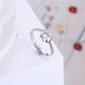 Wholesale Personality Fashion jewelry from China OL Woman Party Wedding Gift Simple White AAA Zircon S925 Sterling Silver resizable Ring  TGSLR173 3 small
