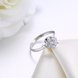 Wholesale Romantic Resizable 925 Sterling Silver Ring OL style Woman Party Wedding Gift Simple White AAA Zircon Ring  TGSLR174 1 small