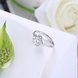 Wholesale Romantic Resizable 925 Sterling Silver Ring OL style Woman Party Wedding Gift Simple White AAA Zircon Ring  TGSLR174 2 small