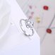 Wholesale Romantic Resizable 925 Sterling Silver Ring OL style Woman Party Wedding Gift Simple White AAA Zircon Ring  TGSLR174 3 small