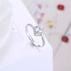 Wholesale Romantic Resizable 925 Sterling Silver Ring OL style Woman Party Wedding Gift Simple White AAA Zircon Ring  TGSLR178 3 small