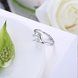 Wholesale Romantic Resizable 925 Sterling Silver Ring OL style Woman Party Wedding Gift Simple White AAA Zircon Ring  TGSLR179 2 small