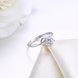 Wholesale Romantic Resizable 925 Sterling Silver Ring OL style Woman Party Wedding Gift Simple White AAA Zircon Ring  TGSLR180 1 small