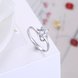 Wholesale Romantic Resizable 925 Sterling Silver Ring OL style Woman Party Wedding Gift Simple White AAA Zircon Ring  TGSLR180 3 small