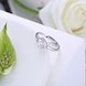 Wholesale Trendy Romantic Resizable 925 Sterling Silver Ring OL style Woman Party Wedding Gift Simple White AAA Zircon Ring  TGSLR181 2 small