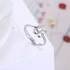 Wholesale Trendy Romantic Resizable 925 Sterling Silver Ring OL style Woman Party Wedding Gift Simple White AAA Zircon Ring  TGSLR182 3 small