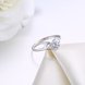 Wholesale Trendy Romantic Resizable 925 Sterling Silver Ring OL style Woman Party Wedding Gift Simple White AAA Zircon Ring  TGSLR183 1 small