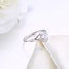 Wholesale Trendy Romantic Resizable 925 Sterling Silver Ring OL style Woman Party Wedding Gift Simple White AAA Zircon Ring  TGSLR184 1 small