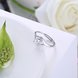 Wholesale Trendy Romantic Resizable 925 Sterling Silver Ring OL style Woman Party Wedding Gift Simple White AAA Zircon Ring  TGSLR184 2 small