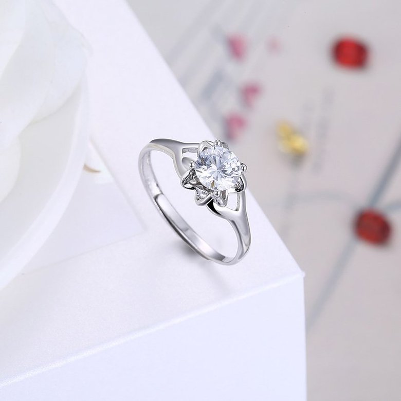 Wholesale Lose money promotion hot sell shiny zircon 925 sterling silver finger wedding rings for women jewelry wholesale gift TGSLR185 3