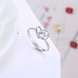 Wholesale Romantic Resizable 925 Sterling Silver Ring OL style Woman Party Wedding Gift Simple White AAA Zircon Ring  TGSLR186 3 small