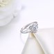 Wholesale Romantic Resizable 925 Sterling Silver Ring OL style Woman Party Wedding Gift Simple White AAA Zircon Ring  TGSLR187 1 small