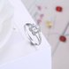 Wholesale Romantic Resizable 925 Sterling Silver Ring OL style Woman Party Wedding Gift Simple White AAA Zircon Ring  TGSLR187 3 small