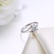 Wholesale Personality Fashion jewelry OL Woman Girl Party Wedding Gift Simple White AAA Zircon S925 Sterling Silver Ring TGSLR189 1 small