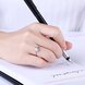 Wholesale Personality Fashion jewelry OL Woman Girl Party Wedding Gift Simple White AAA Zircon S925 Sterling Silver Ring TGSLR190 0 small