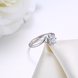 Wholesale Personality Fashion jewelry OL Woman Girl Party Wedding Gift Simple White AAA Zircon S925 Sterling Silver Ring TGSLR190 1 small