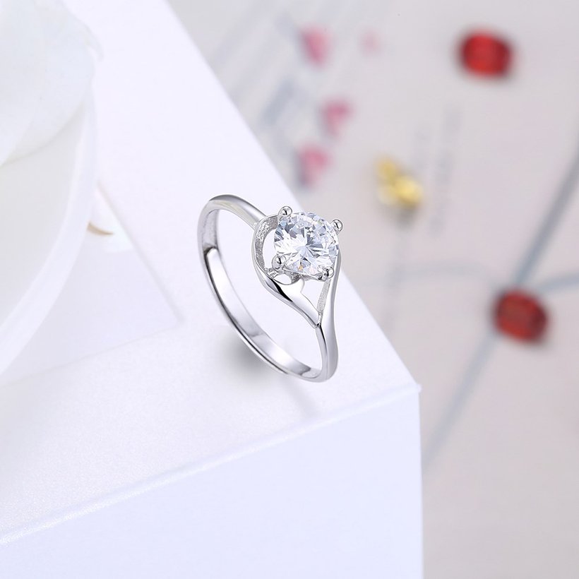 Wholesale Lose money promotion hot sell shiny zircon 925 sterling silver finger wedding rings for women jewelry wholesale gift TGSLR193 3