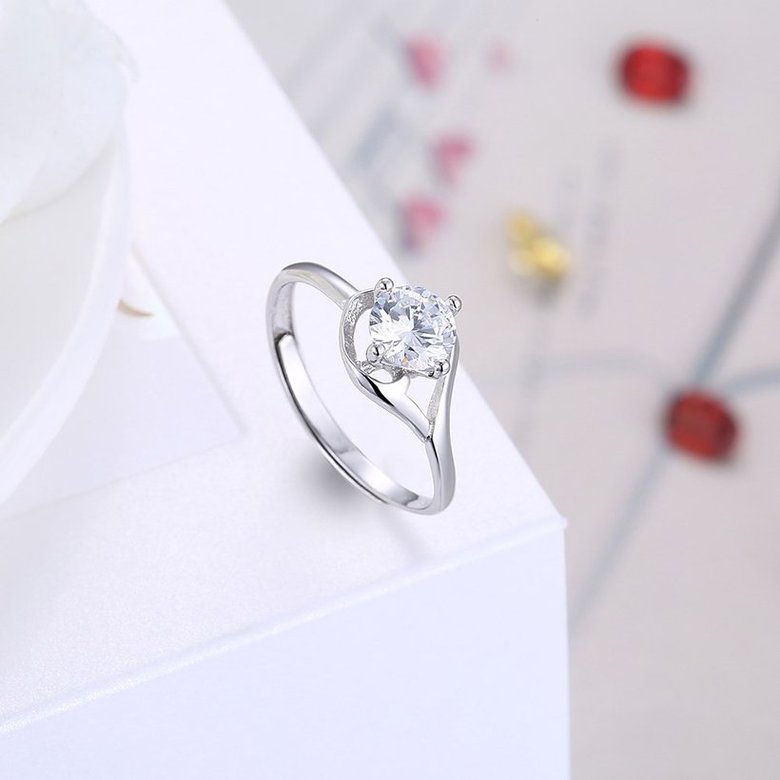 Wholesale Lose money promotion hot sell shiny zircon 925 sterling silver finger wedding rings for women jewelry wholesale gift TGSLR193 3