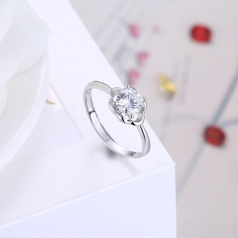 Wholesale Lose money promotion hot sell shiny zircon 925 sterling silver finger wedding rings for women jewelry wholesale gift TGSLR194 3
