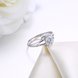 Wholesale Romantic Resizable 925 Sterling Silver Ring OL style Woman Party Wedding Gift Simple White AAA Zircon Ring  TGSLR195 1 small