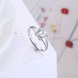 Wholesale Romantic Resizable 925 Sterling Silver Ring OL style Woman Party Wedding Gift Simple White AAA Zircon Ring  TGSLR195 3 small