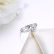 Wholesale Romantic Resizable 925 Sterling Silver Ring OL style Woman Party Wedding Gift Simple White AAA Zircon Ring  TGSLR196 1 small