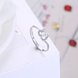 Wholesale Fashion Resizable 925 Sterling Silver Heart Ring for  Woman Girl Party Wedding Gift Simple White AAA Zircon rings TGSLR198 3 small