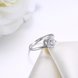 Wholesale Romantic Resizable 925 Sterling Silver Ring OL style Woman Party Wedding Gift Simple White AAA Zircon Ring  TGSLR201 1 small