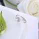Wholesale Romantic Resizable 925 Sterling Silver Ring OL style Woman Party Wedding Gift Simple White AAA Zircon Ring  TGSLR201 2 small