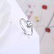 Wholesale Romantic Resizable 925 Sterling Silver Ring OL style Woman Party Wedding Gift Simple White AAA Zircon Ring  TGSLR201 3 small