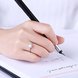 Wholesale Romantic Resizable 925 Sterling Silver Ring OL style Woman Party Wedding Gift Simple White AAA Zircon Ring  TGSLR203 0 small