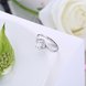 Wholesale Romantic Resizable 925 Sterling Silver Ring OL style Woman Party Wedding Gift Simple White AAA Zircon Ring  TGSLR203 2 small