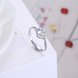 Wholesale Romantic Resizable 925 Sterling Silver Ring OL style Woman Party Wedding Gift Simple White AAA Zircon Ring  TGSLR203 3 small