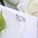 Wholesale Romantic Resizable 925 Sterling Silver Ring OL style Woman Party Wedding Gift Simple White AAA Zircon Ring  TGSLR204 2 small