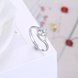 Wholesale Romantic Resizable 925 Sterling Silver Ring OL style Woman Party Wedding Gift Simple White AAA Zircon Ring  TGSLR204 3 small