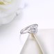 Wholesale Personality Fashion jewelry OL Woman Girl Party Wedding Gift Simple White AAA Zircon S925 Sterling Silver Ring TGSLR205 1 small
