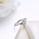 Wholesale Personality Fashion jewelry OL Woman Girl Party Wedding Gift Simple White AAA Zircon S925 Sterling Silver Ring TGSLR206 1 small