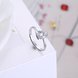 Wholesale Personality Fashion jewelry OL Woman Girl Party Wedding Gift Simple White AAA Zircon S925 Sterling Silver Ring TGSLR206 3 small