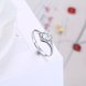 Wholesale Personality Fashion jewelry OL Woman Girl Party Wedding Gift Simple White AAA Zircon S925 Sterling Silver Ring TGSLR207 3 small