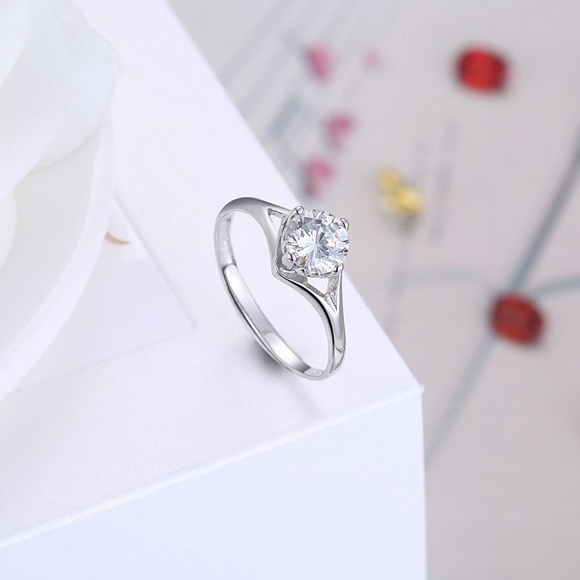 Wholesale Popular 925 Sterling Silver square CZ Ring Sparkling Ring Classic Finger Rings Engagement Fashion Wedding Jewelry TGSLR208 3