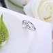 Wholesale Trendy Romantic Resizable 925 Sterling Silver Ring OL style Woman Party Wedding Gift Simple White AAA Zircon Ring  TGSLR209 2 small