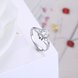 Wholesale Trendy Romantic Resizable 925 Sterling Silver Ring OL style Woman Party Wedding Gift Simple White AAA Zircon Ring  TGSLR209 3 small