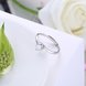 Wholesale Trendy Romantic Resizable 925 Sterling Silver Ring OL style Woman Party Wedding Gift Simple White AAA Zircon Ring  TGSLR210 2 small