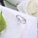 Wholesale Trendy Romantic Resizable 925 Sterling Silver Ring OL style Woman Party Wedding Gift Simple White AAA Zircon Ring  TGSLR211 2 small