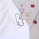 Wholesale Trendy Romantic Resizable 925 Sterling Silver Ring OL style Woman Party Wedding Gift Simple White AAA Zircon Ring  TGSLR211 3 small