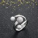 Wholesale Classic Real 925 Sterling Silver Surround Design Ball Adjustable Rings for Women Party Jewelry Gift Ideas for Mom TGSLR117 1 small